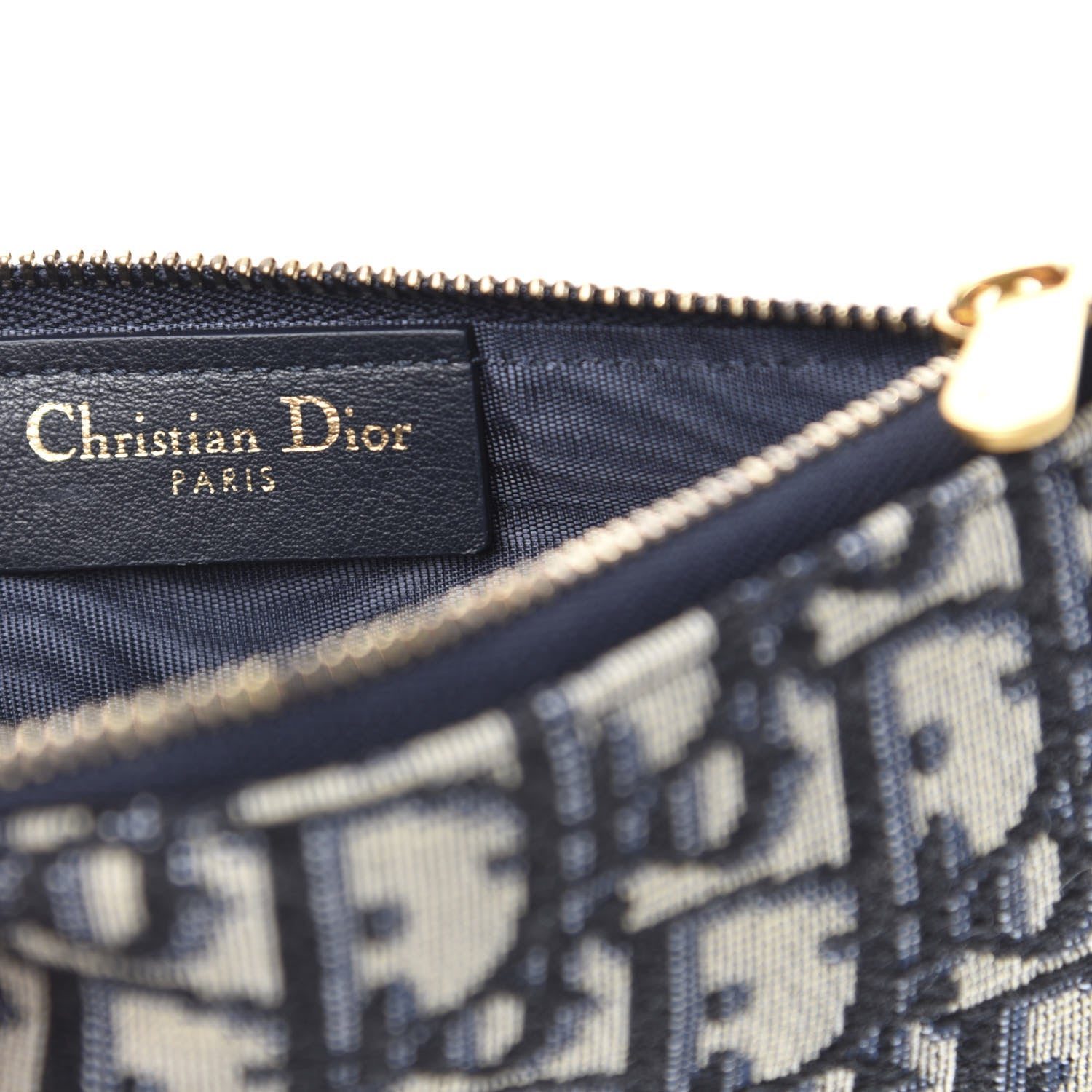 Christian Dior Oblique Dior Pouch Navy Blue 6 of 6