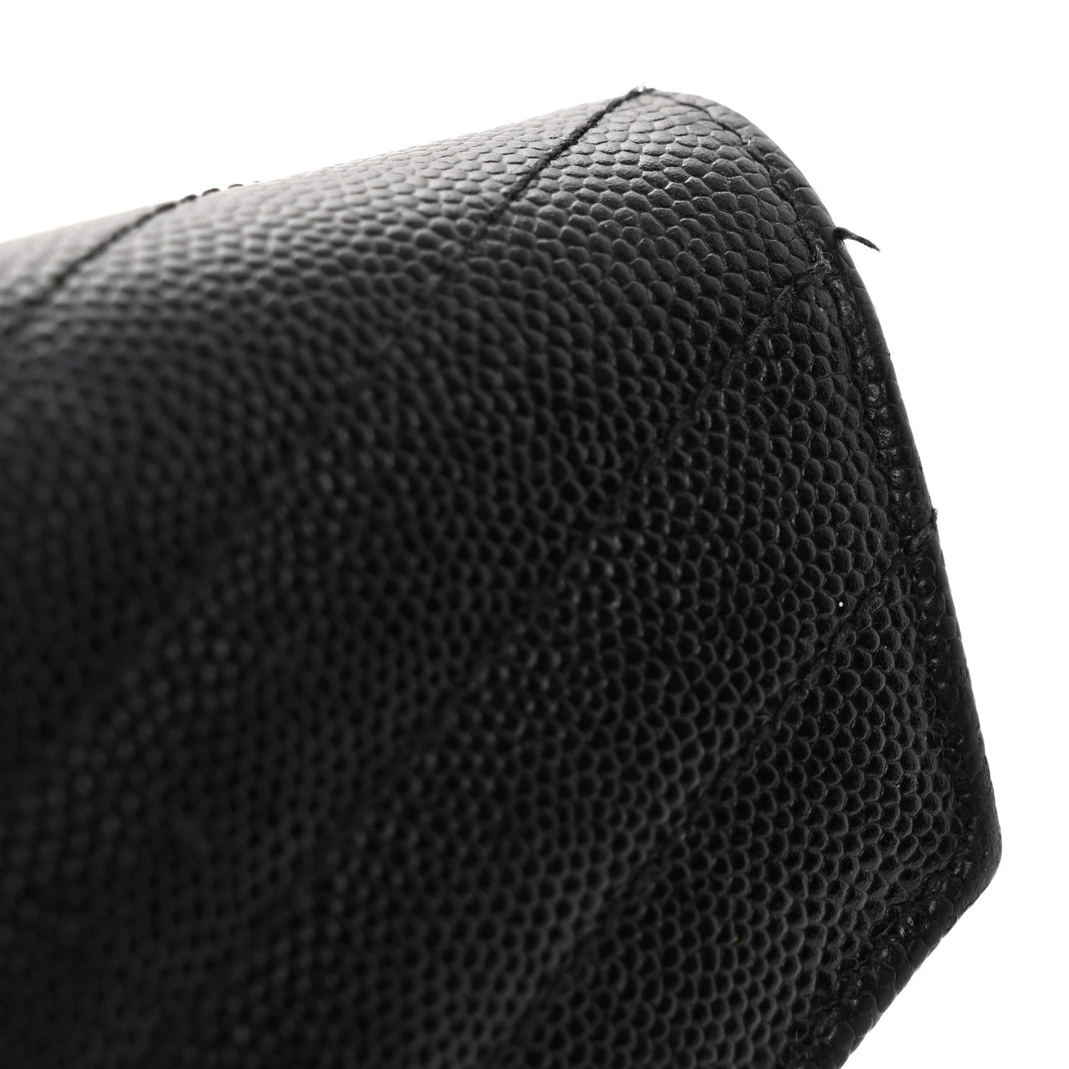 Saint Laurent Grain De Poudre Matelasse Chevron Monogram Envelope Chain Wallet Black 13 of 13