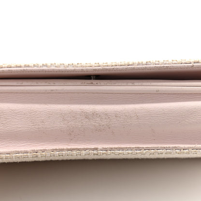 Chanel Canvas Deauville Wallet On Chain WOC Pink White 17 of 17