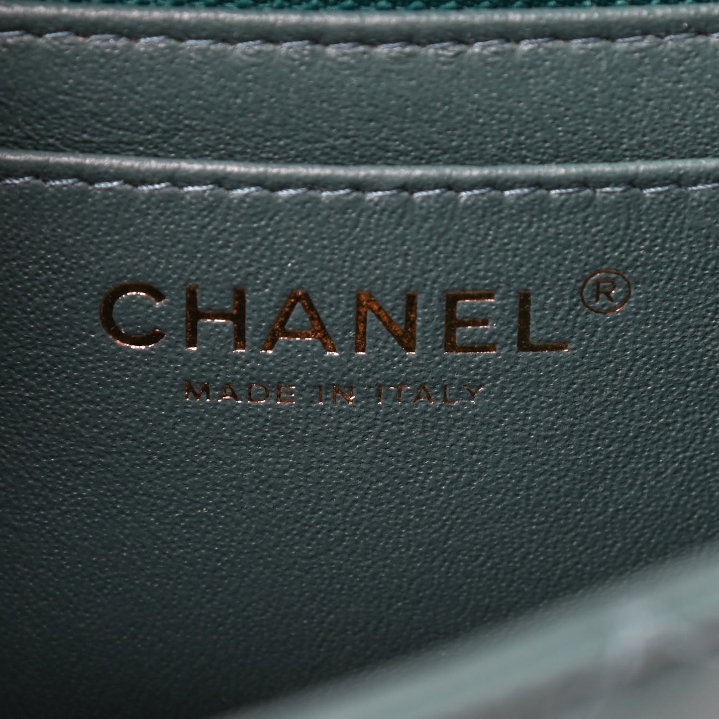 Lambskin Quilted Mini Rectangular Flap Green