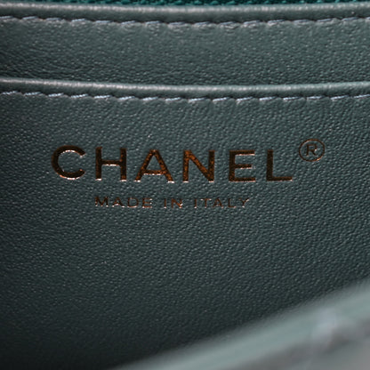 Chanel Lambskin Quilted Mini Rectangular Flap Green 5 of 8