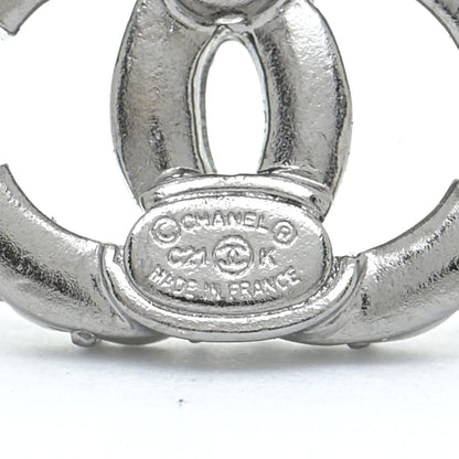 Chanel Crystal CC Earrings Silver 4 of 5