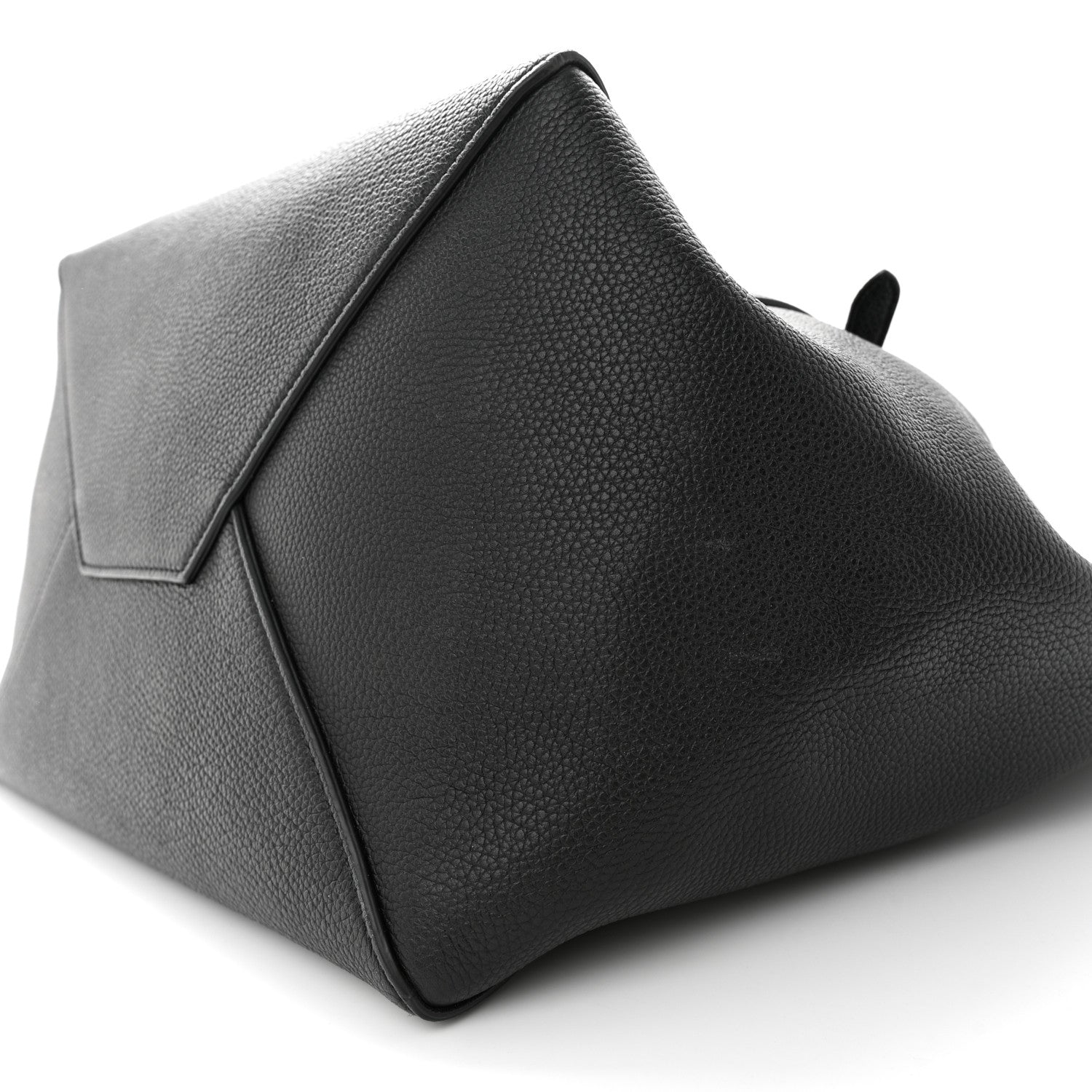Celine Soft Grained Calfskin Medium Belt Cabas Phantom Black 10 of 11