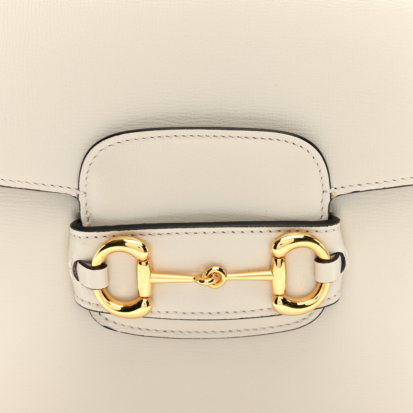 Azalea Calfskin Horsebit 1955 Shoulder Bag Mystic White