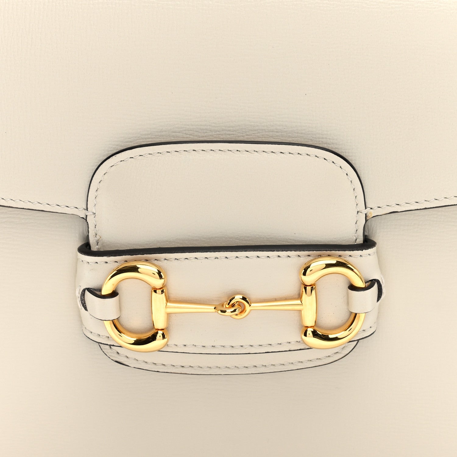 Gucci Azalea Calfskin Horsebit 1955 Shoulder Bag Mystic White 8 of 10