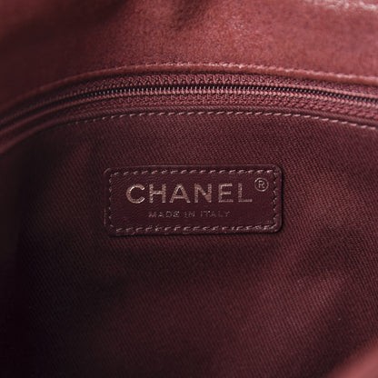 Chanel Iridescent Calfskin Quilted Medium Gentle Boy Flap Dark Red 10 of 12