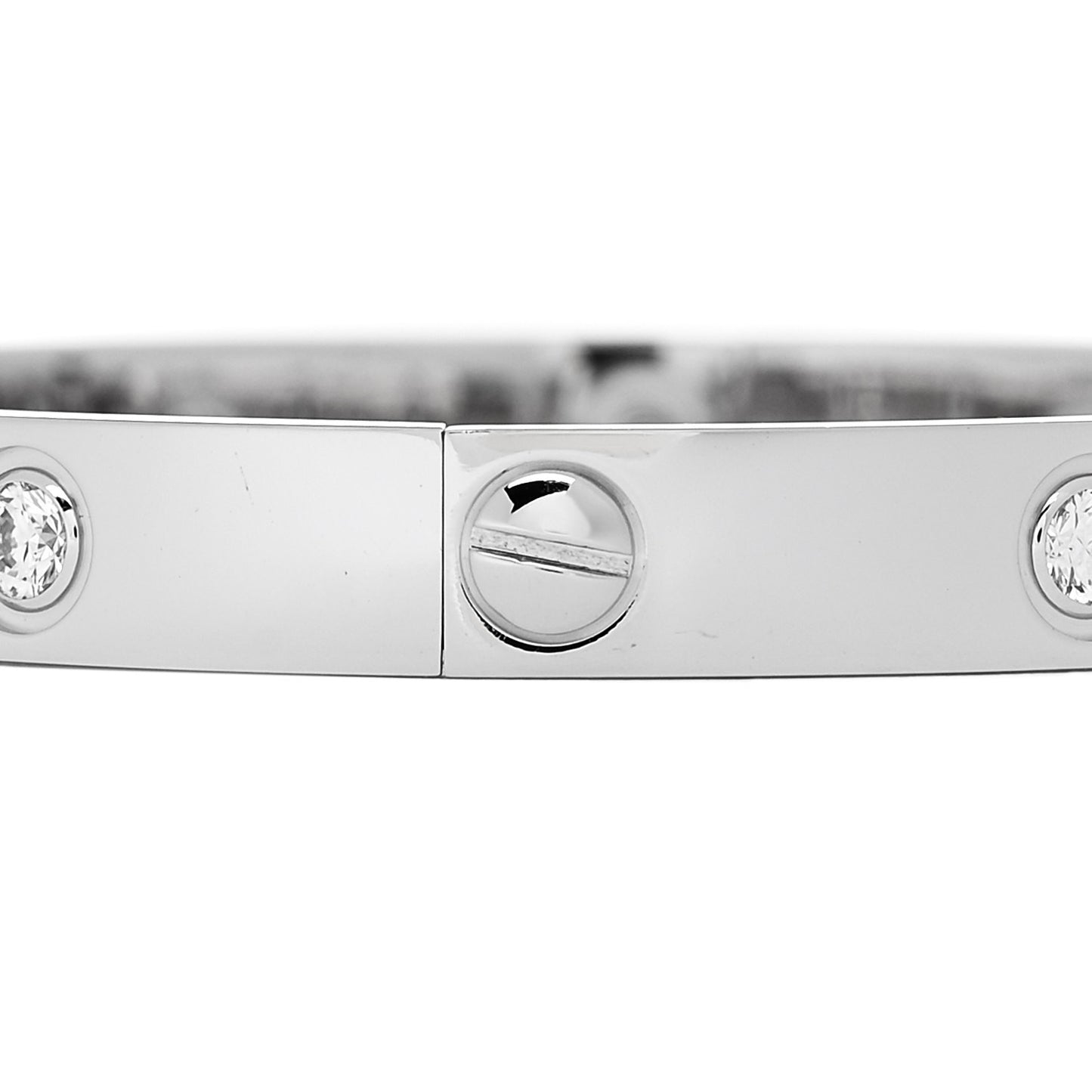 18K White Gold 10 Diamond LOVE Bracelet 16