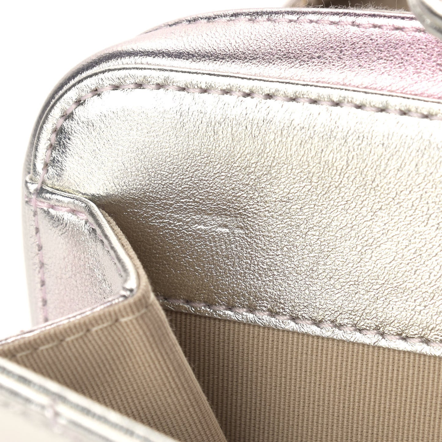 Metallic Lambskin Like A Wallet Flap Golden Pink