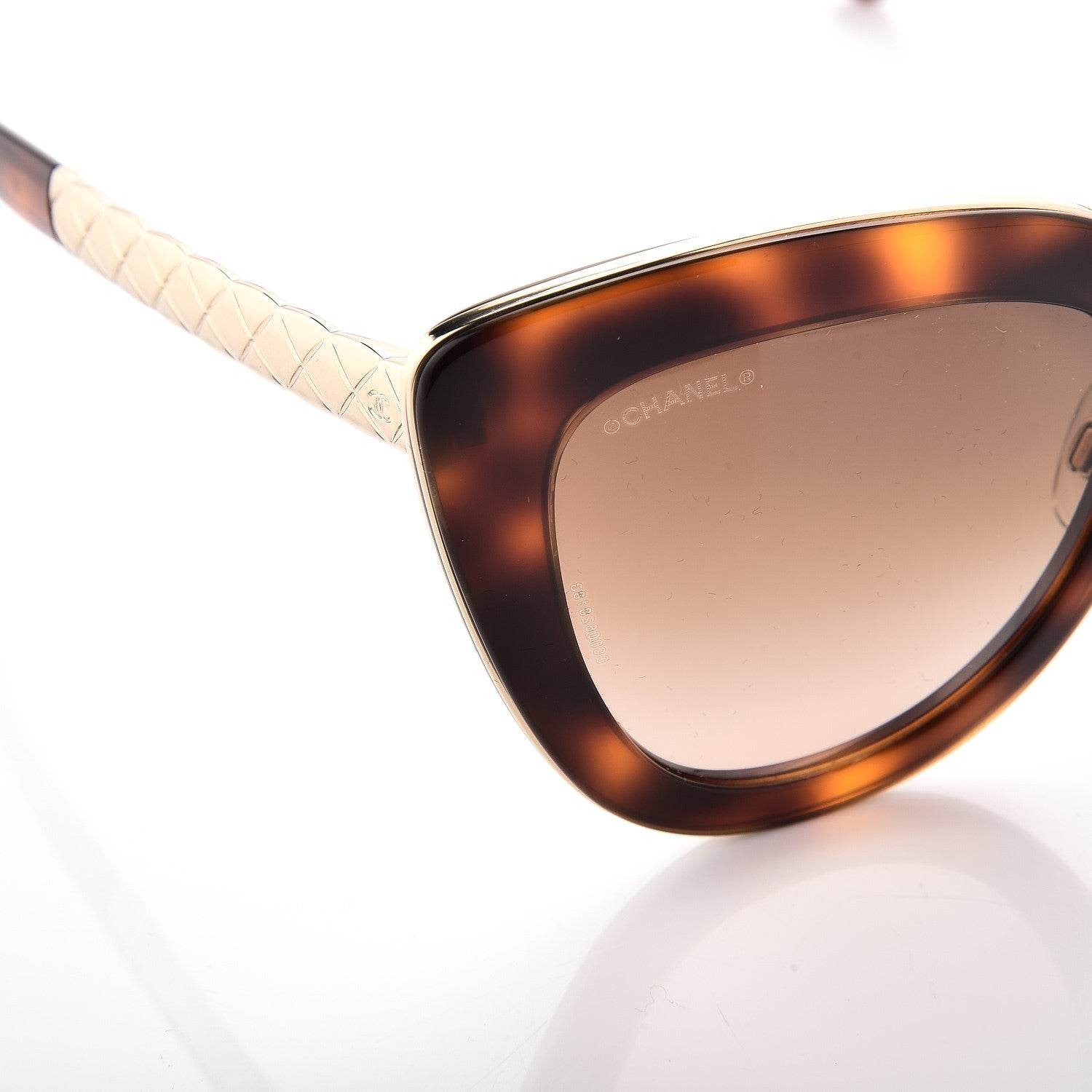 Chanel Cat Eye Quilted Sunglasses 5368 Tortoise 7 of 8