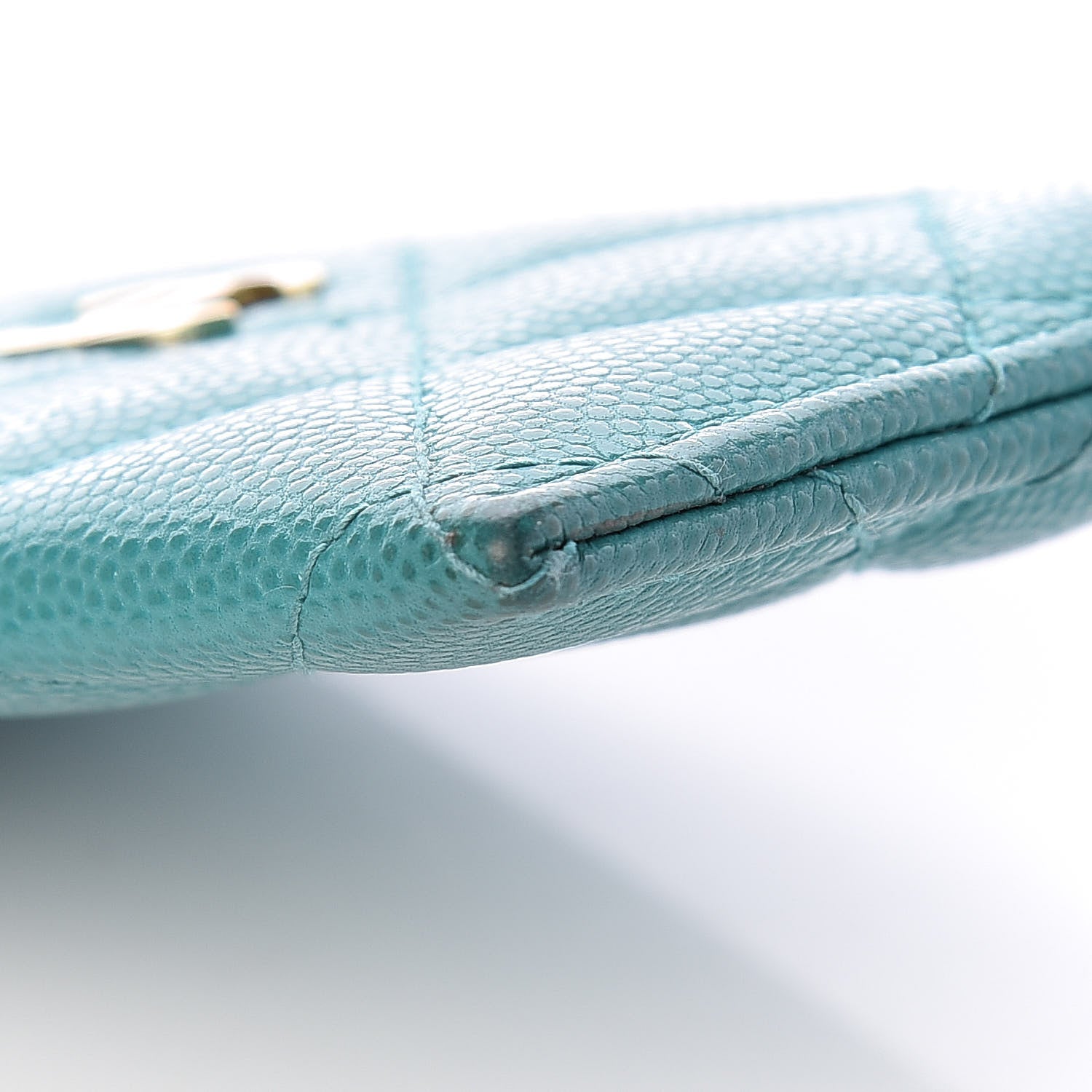 Chanel Caviar Quilted Card Holder Turquoise 10 of 12