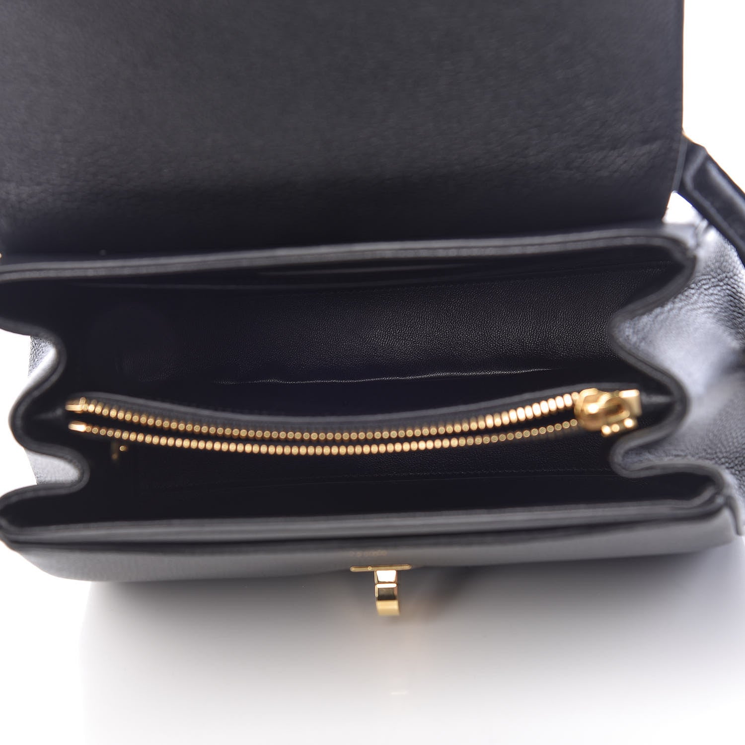 Celine Grained Calfskin Small 16 Top Handle Bag Black 5 of 12