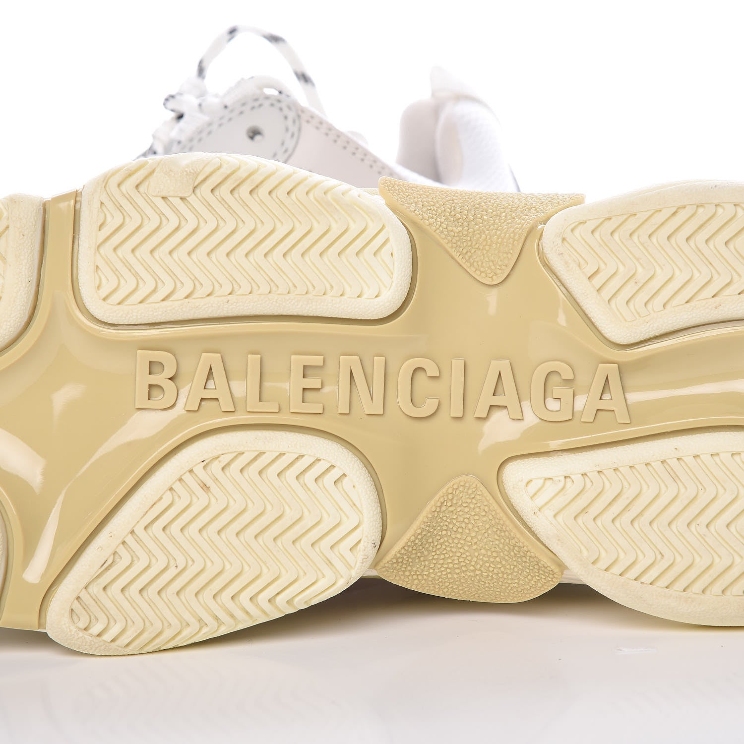 Balenciaga Fabric Mesh Womens Triple S Sneakers 37 White 6 of 14