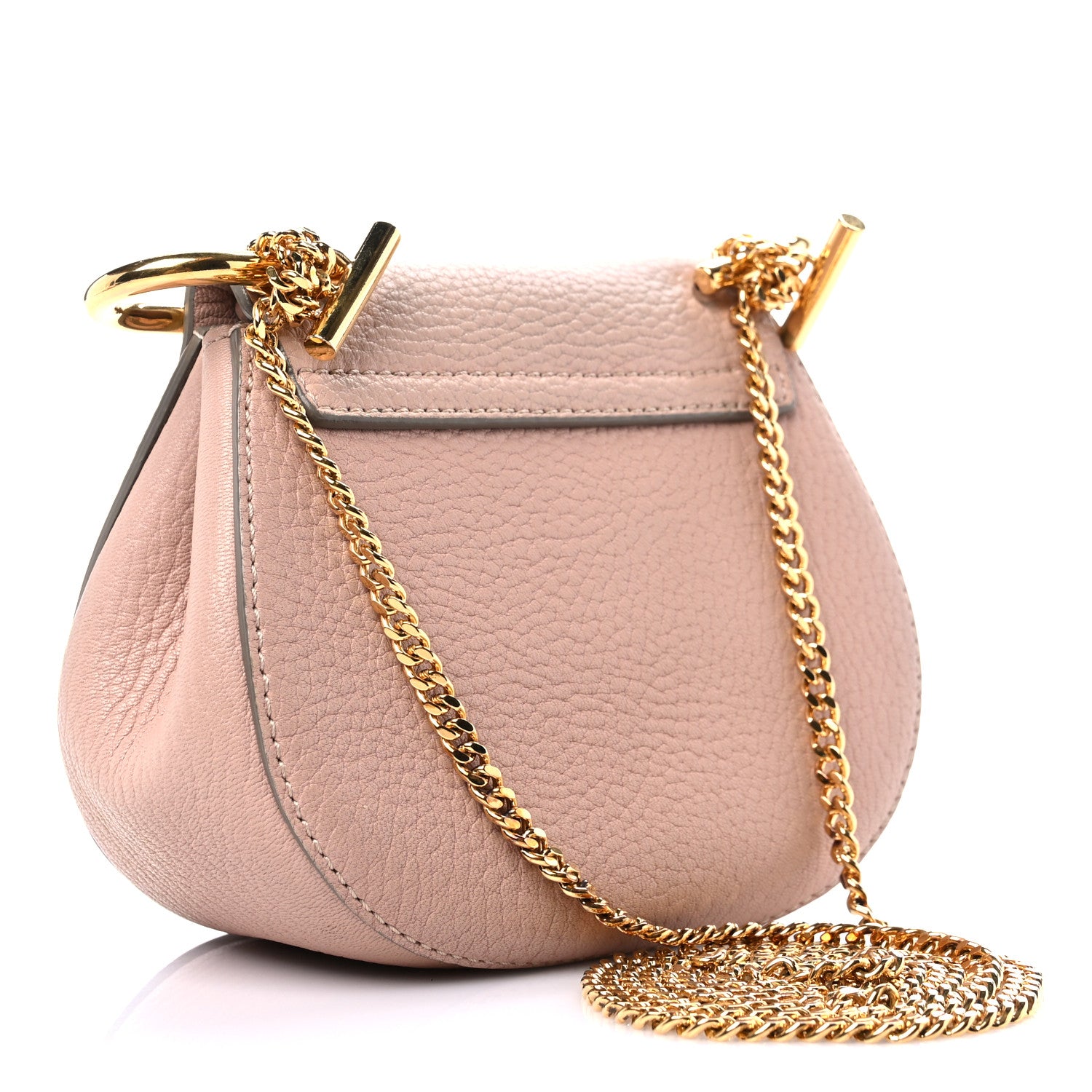 Chloe Grained Lambskin Mini Drew Shoulder Bag Misty Rose 2 of 11