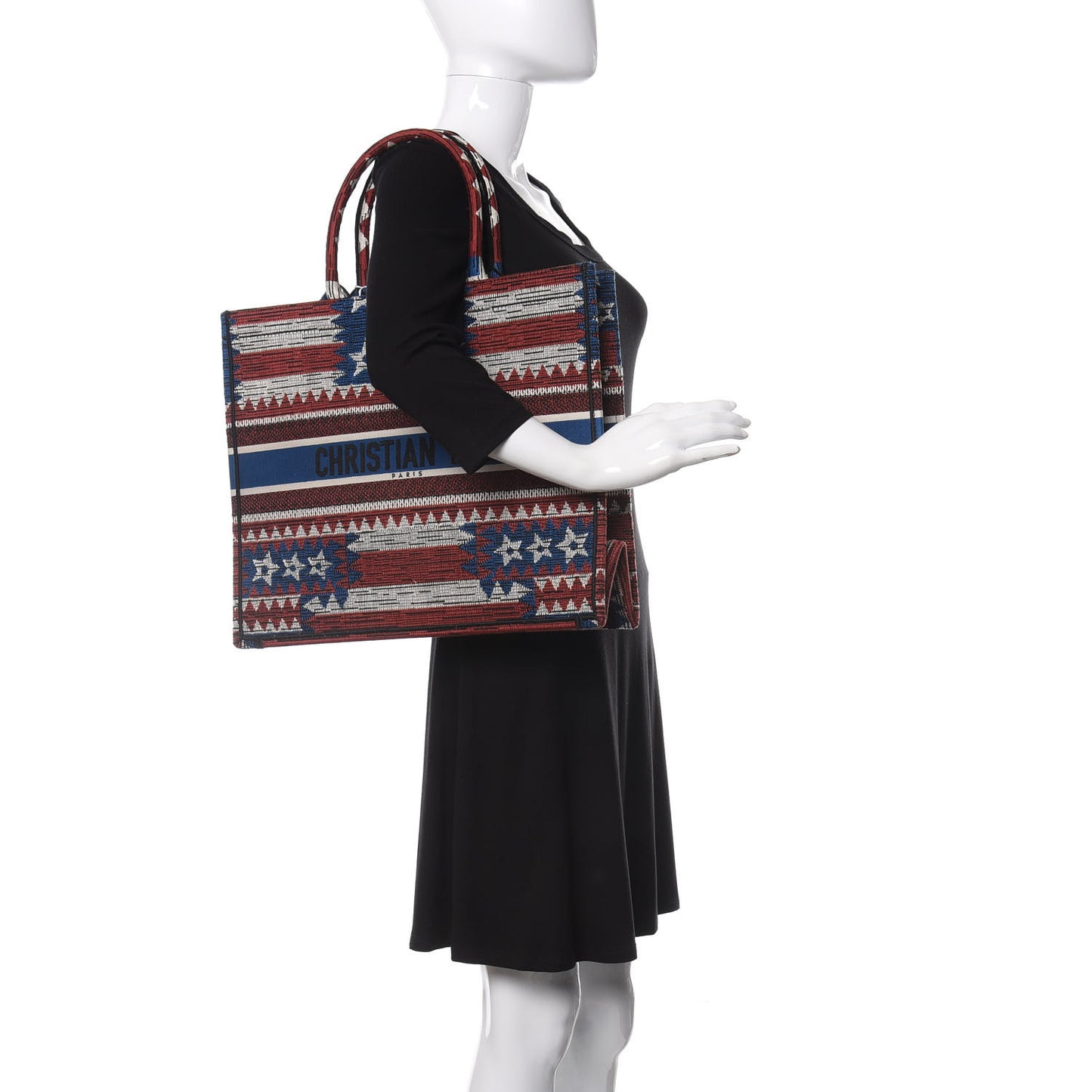 Canvas Embroidered Large Exclusive US Book Tote Multicolor
