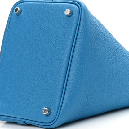 Hermes Taurillon Clemence Picotin Lock 18 PM Bleu Frida 10 of 11