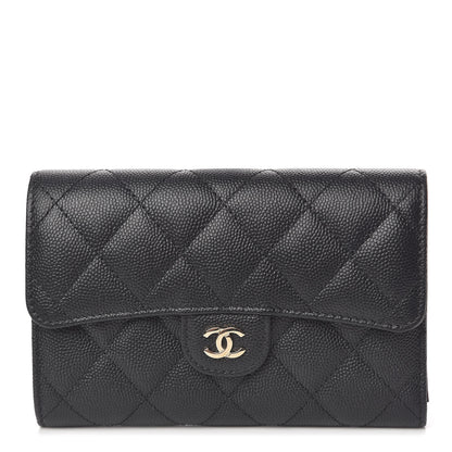 Chanel Caviar Quilted Medium Flap Wallet Black 1 of 9