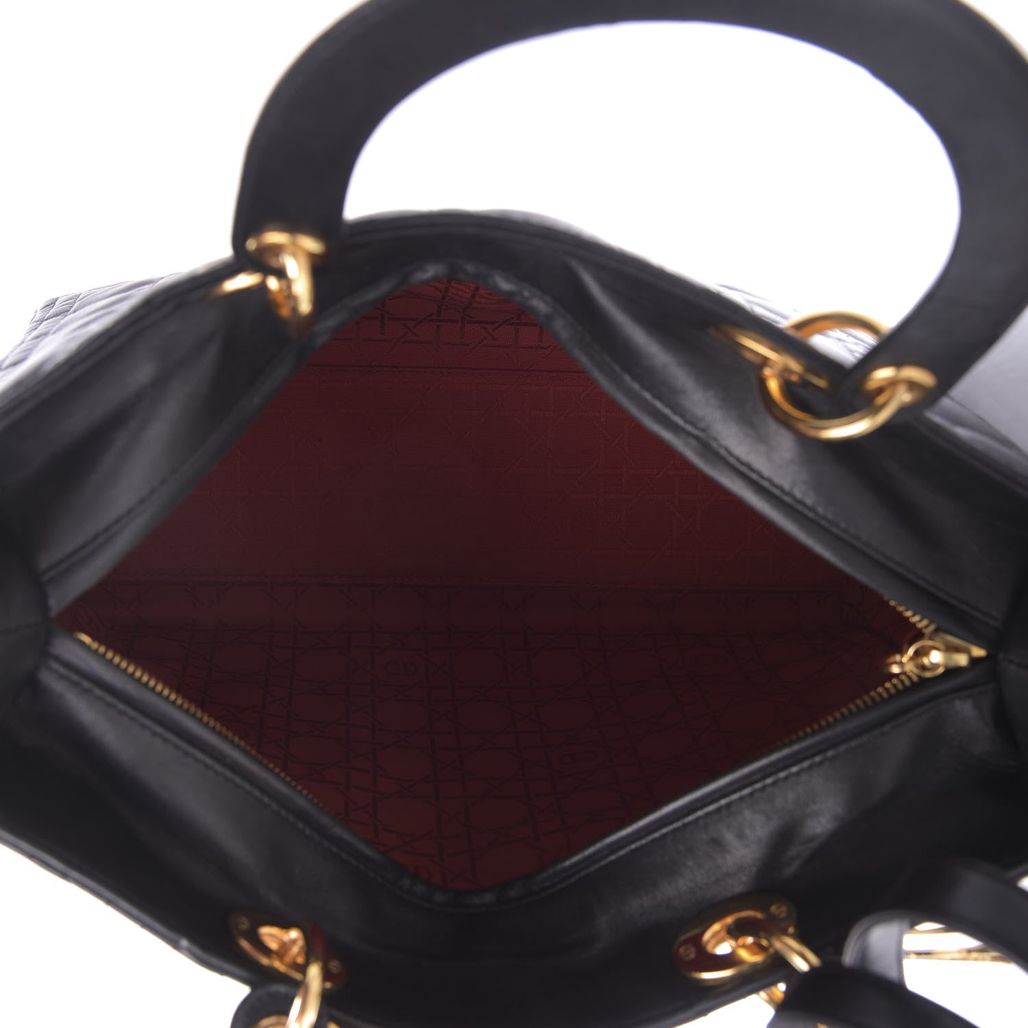Christian Dior Lambskin Cannage Large Lady Dior Black 5 of 8