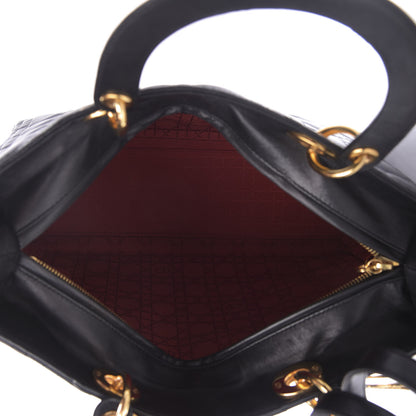 Christian Dior Lambskin Cannage Large Lady Dior Black 5 of 8