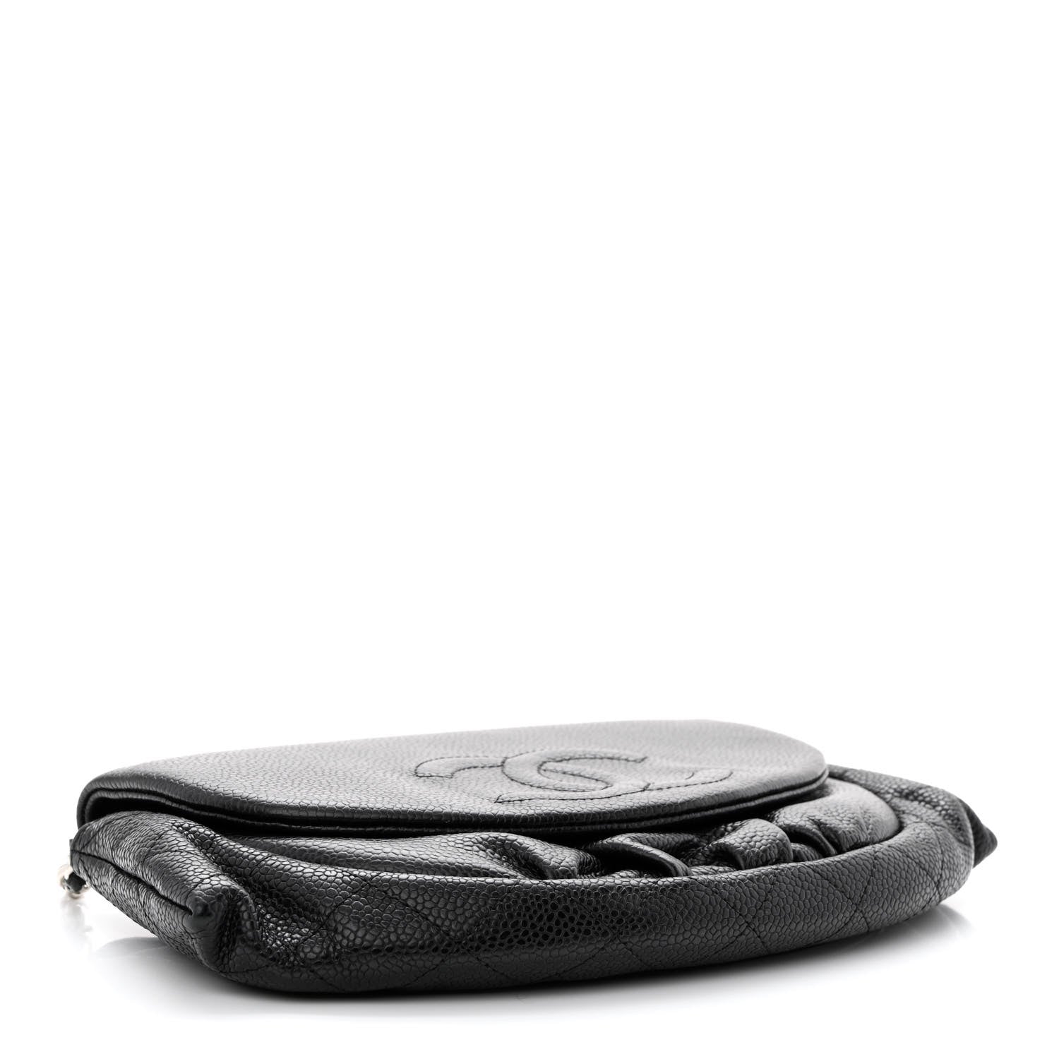 Chanel Caviar Half Moon Wallet On Chain WOC Black 4 of 13