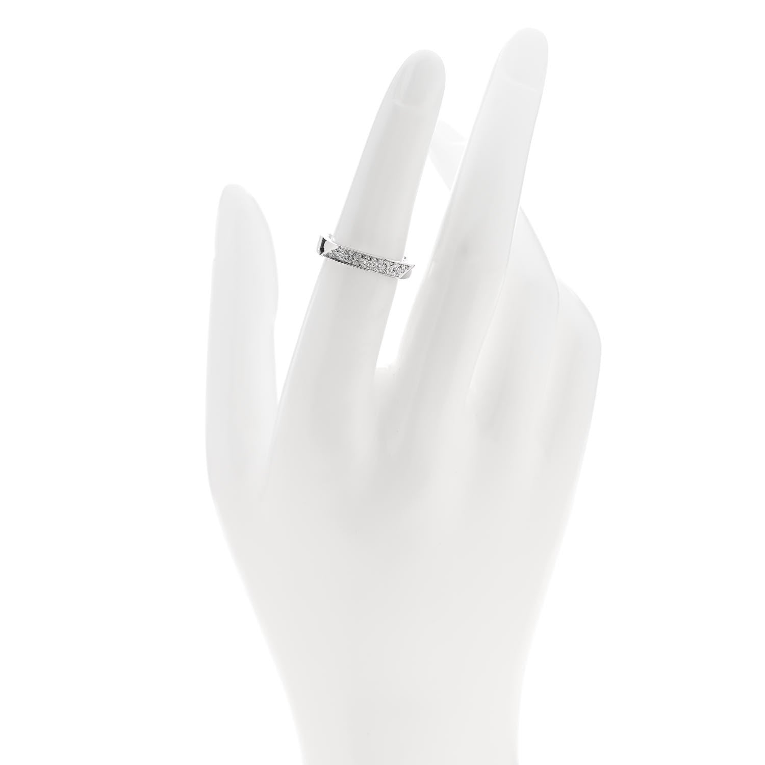 Tiffany 18K White Gold Diamond Frank Gehry Torque Ring 48 4.5 2 of 4