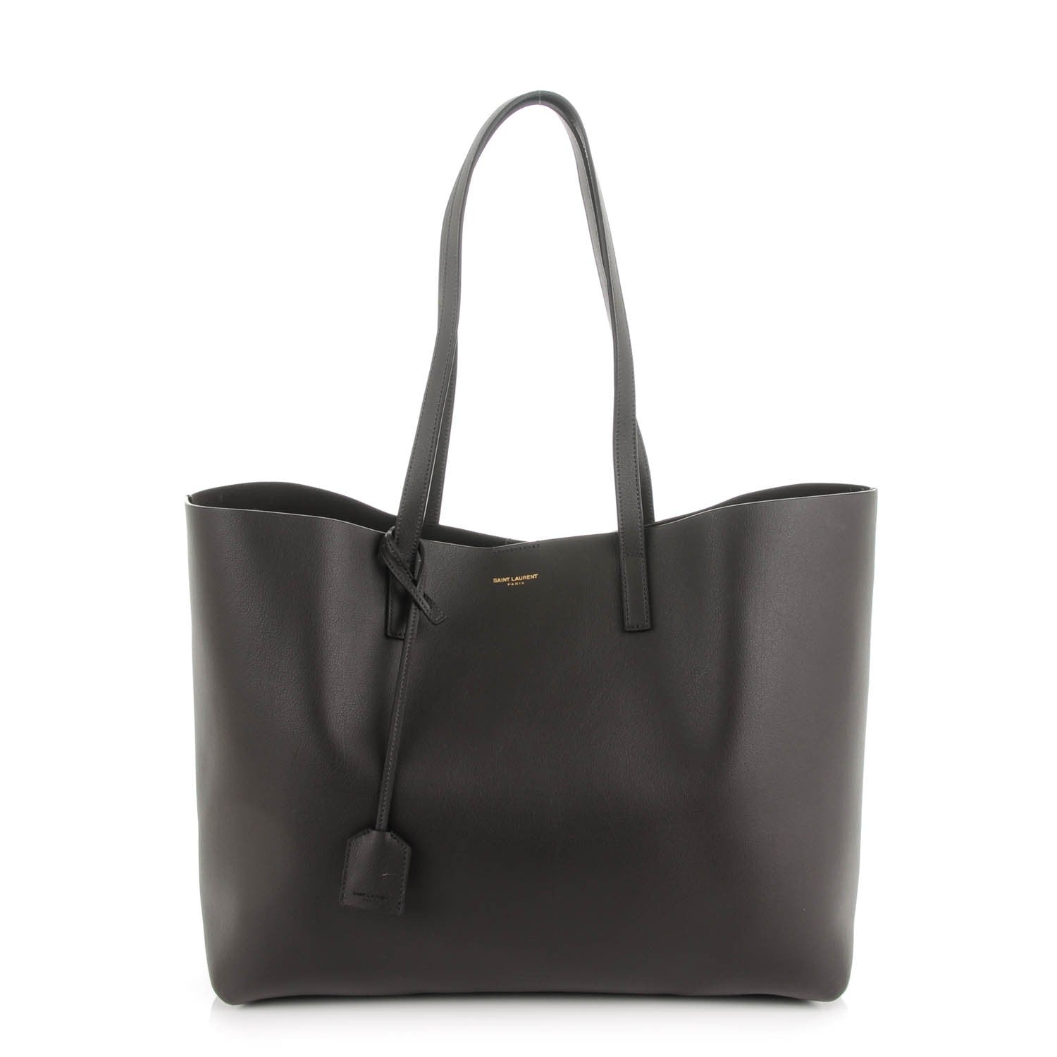 Saint Laurent Calfskin Large Shopping Tote Dark Grey 1 of 9