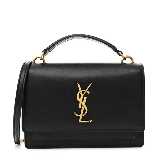 Calfskin Monogram Sunset Chain Wallet Black