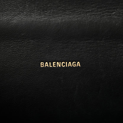 Balenciaga Shiny Box Calfskin Hourglass Top Handle Bag XS Black 6 of 9