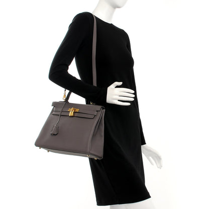 Hermes Togo Kelly Retourne 32 Etain 2 of 30