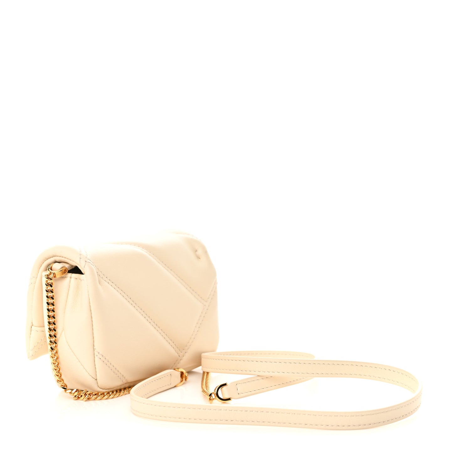 Calfskin Serpenti Cabochon Micro Bag Ivory Opal