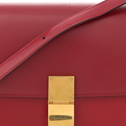 Celine Box Calfskin Medium Classic Box Flap Bag Red 8 of 14