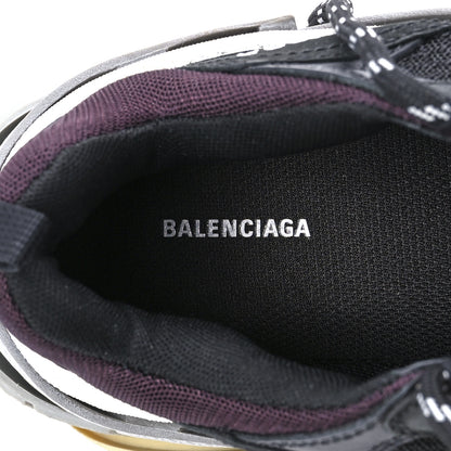 Balenciaga Fabric Mesh Womens Triple S Sneakers 38 Black Burgundy 7 of 8