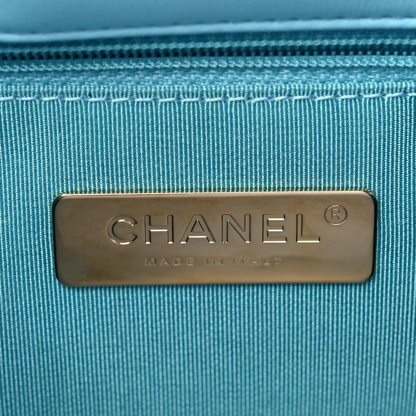 Shiny Lambskin Quilted Medium Chanel 19 Flap Light Blue