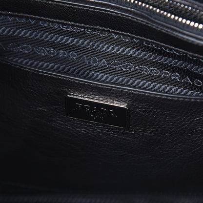 Prada Glace Calf Twin Pocket Tote Black 5 of 8