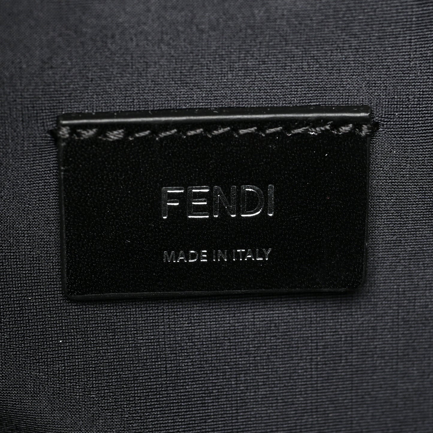 X SARAH COLEMAN Fabric Jacquard Vitello Grace FF Vertigo Woven Lanyard Large Baguette Tobacco Moro Black