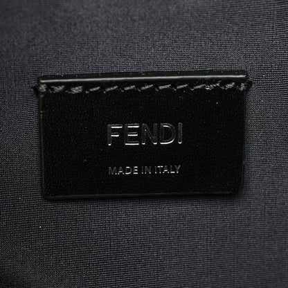 Fendi X SARAH COLEMAN Fabric Jacquard Vitello Grace FF Vertigo Woven Lanyard Large Baguette Tobacco Moro Black 5 of 10