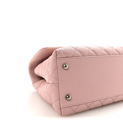 Chanel Caviar Quilted Medium Coco Handle Flap Light Pink 9 of 10