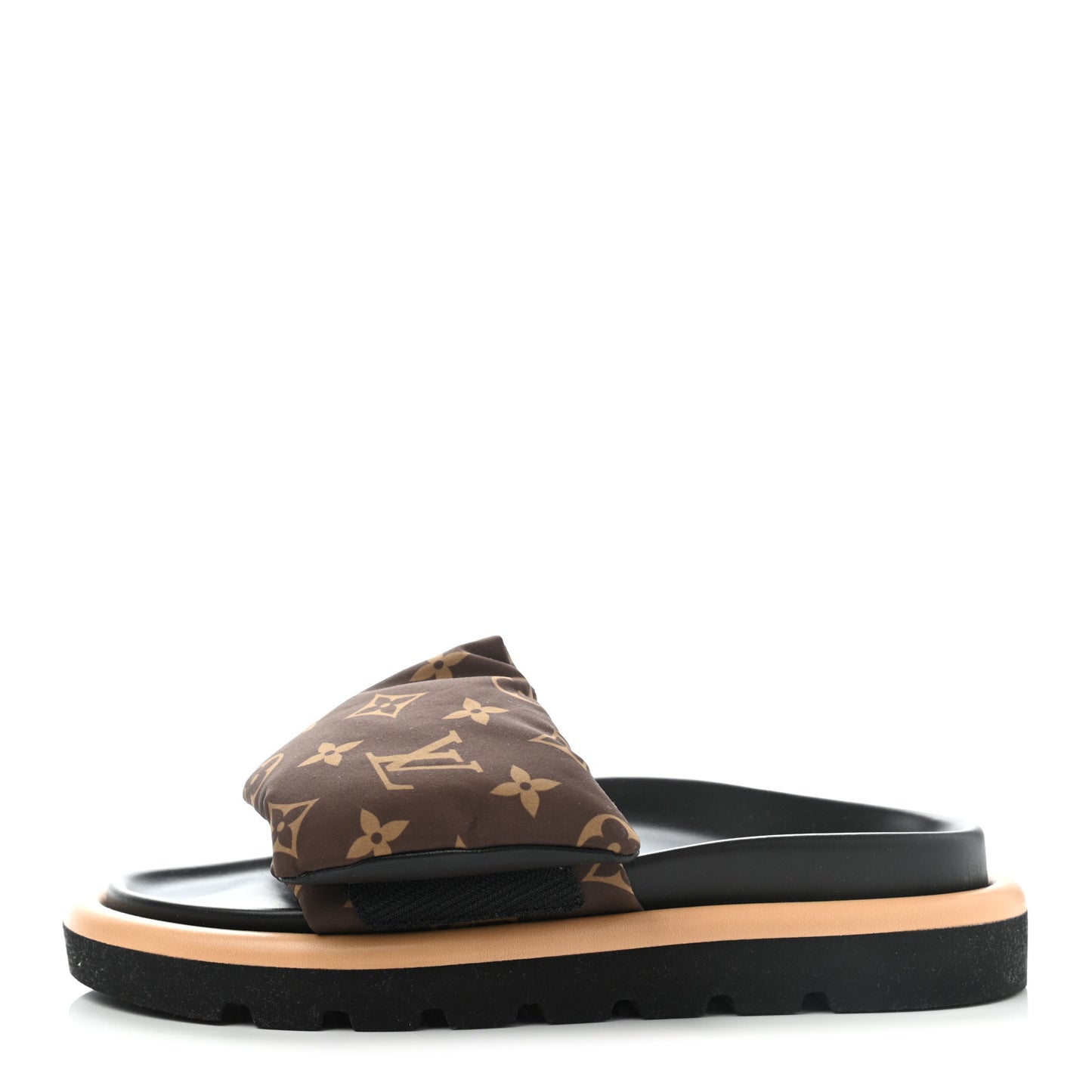 Nylon Monogram Pool Pillow Comfort Mule 35 Cacao Brown