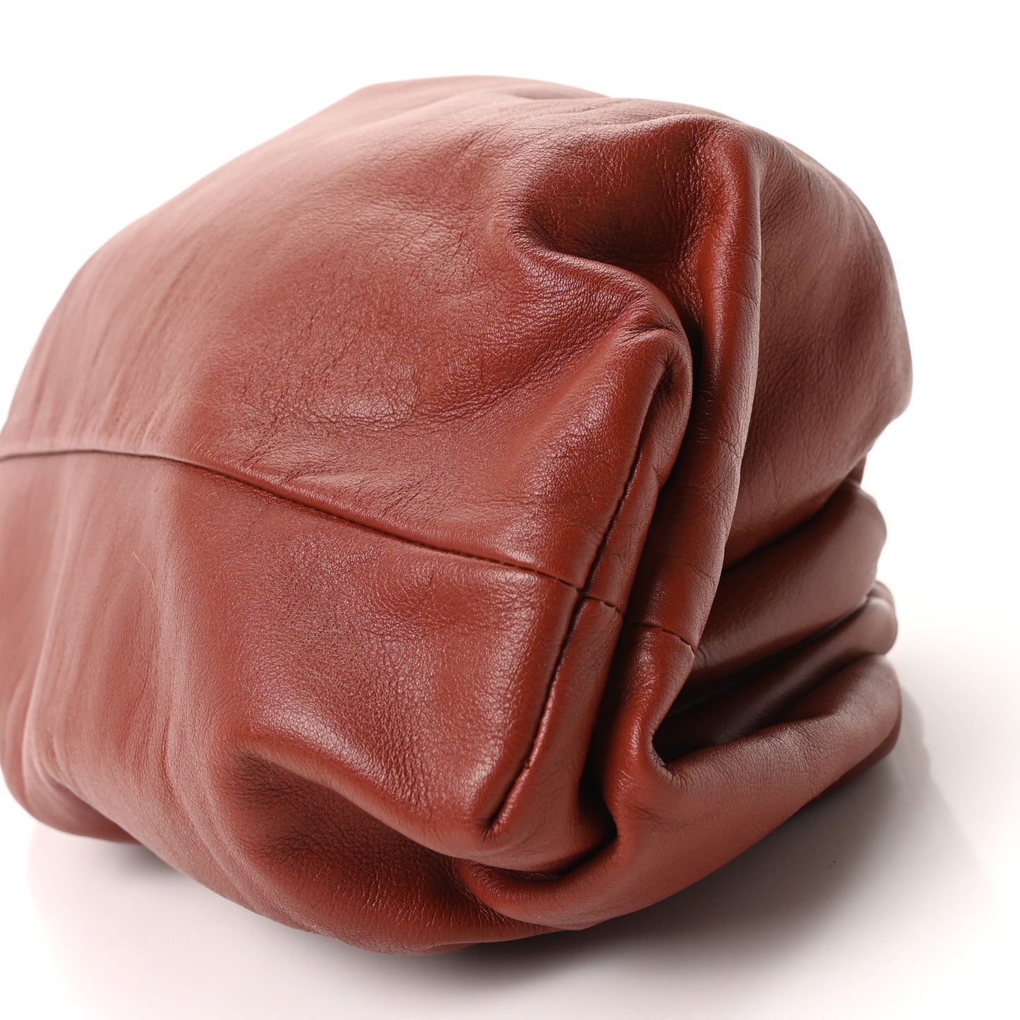 Smooth Butter Calf The Pouch Oversized Clutch Rust