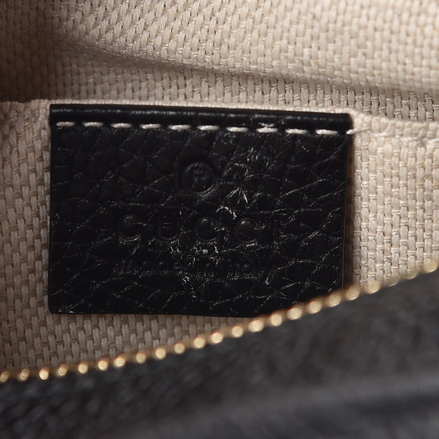 Pebbled Calfskin Small Soho Disco Bag Black