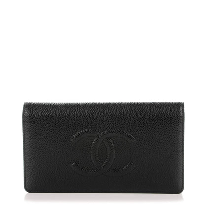 Chanel Caviar Timeless CC Yen Wallet Black 1 of 7
