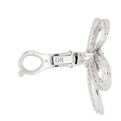 Van Cleef & Arpels 18K White Gold Diamond Flowerlace Earrings 3 of 5