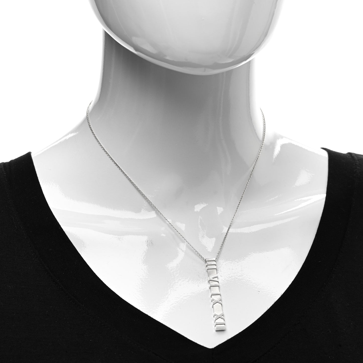 Sterling Silver Atlas Bar Pendant Necklace