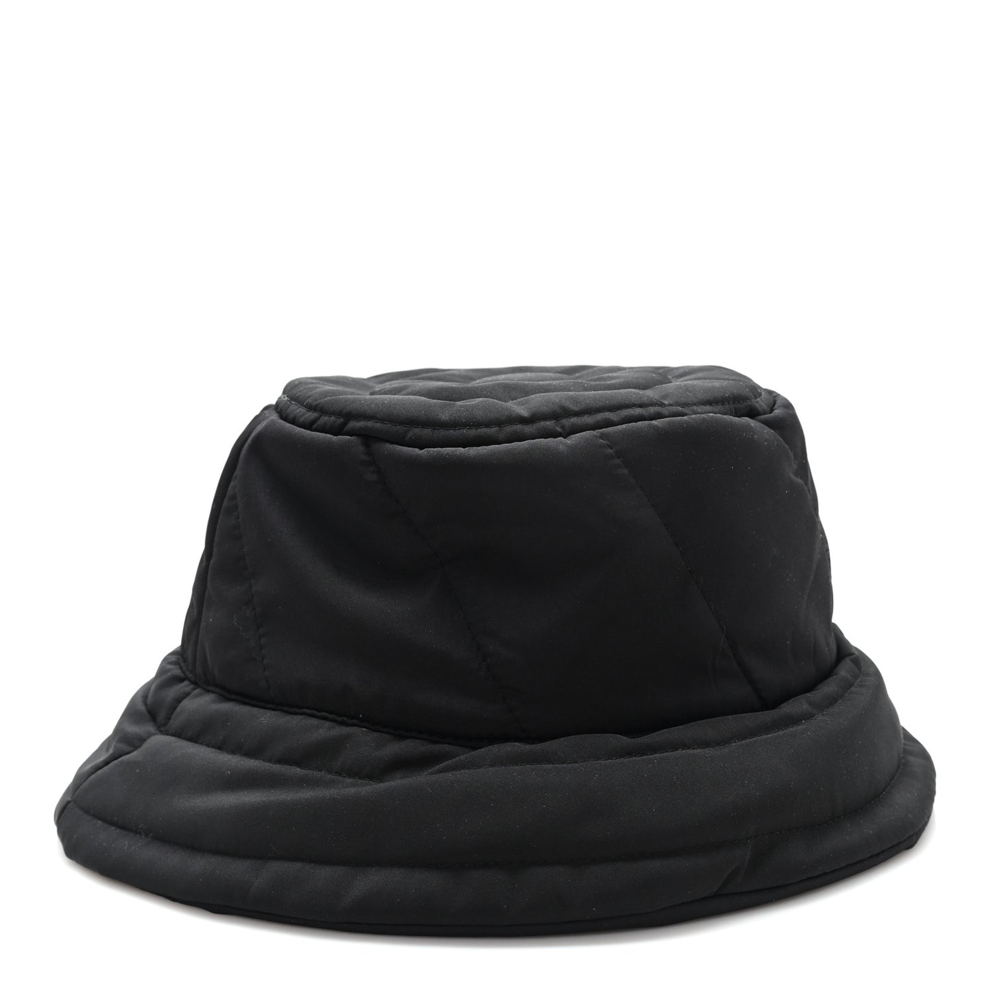 Nylon Quilted GG Bucket Hat M Black