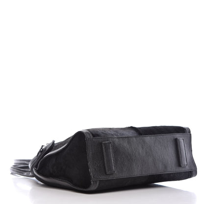 Alexander McQueen Pony Hair Mini De Manta Tote Black 4 of 10