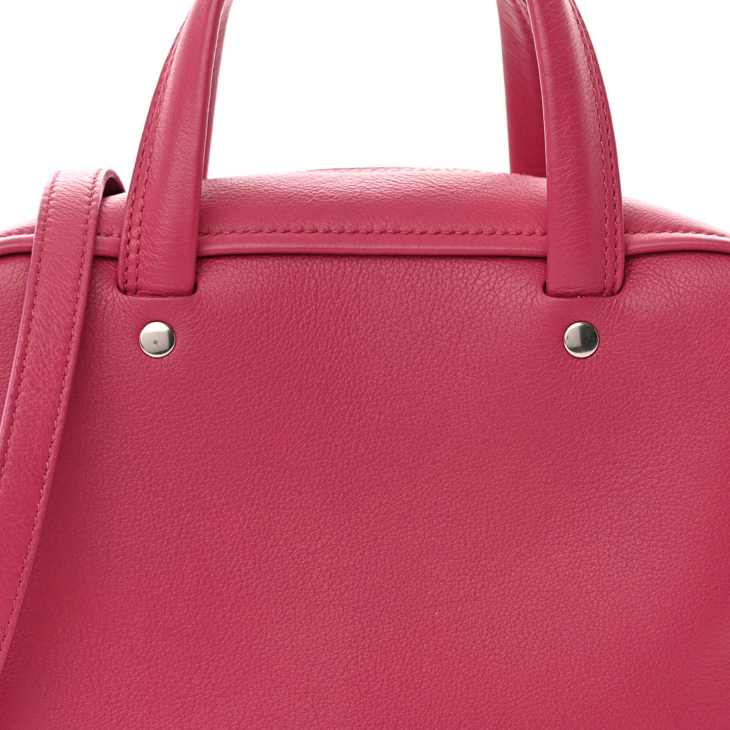 Shiny Day Calfskin XS Triangle Square Bag Pink