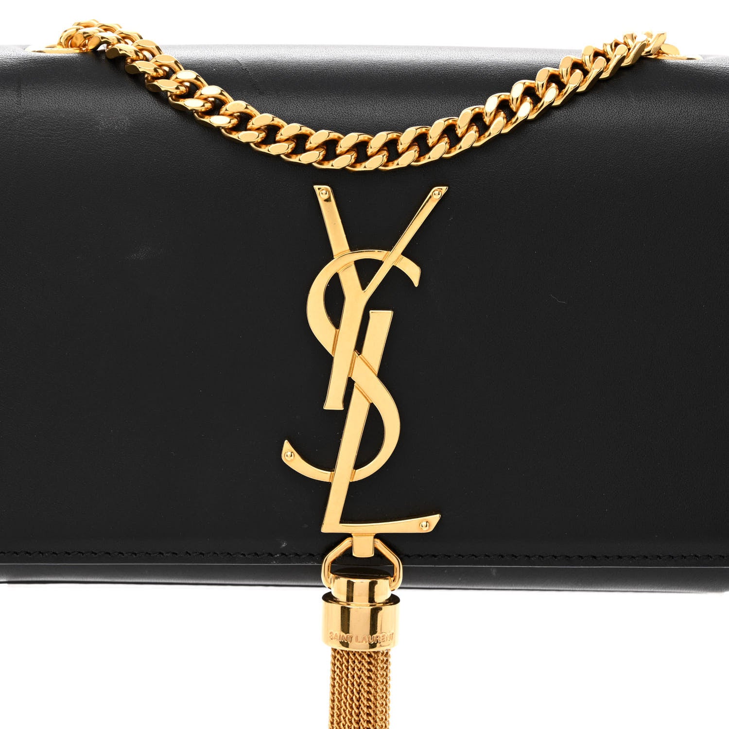 Saint Laurent Calfskin Small Classic Monogram Kate Tassel Satchel Black 8 of 13