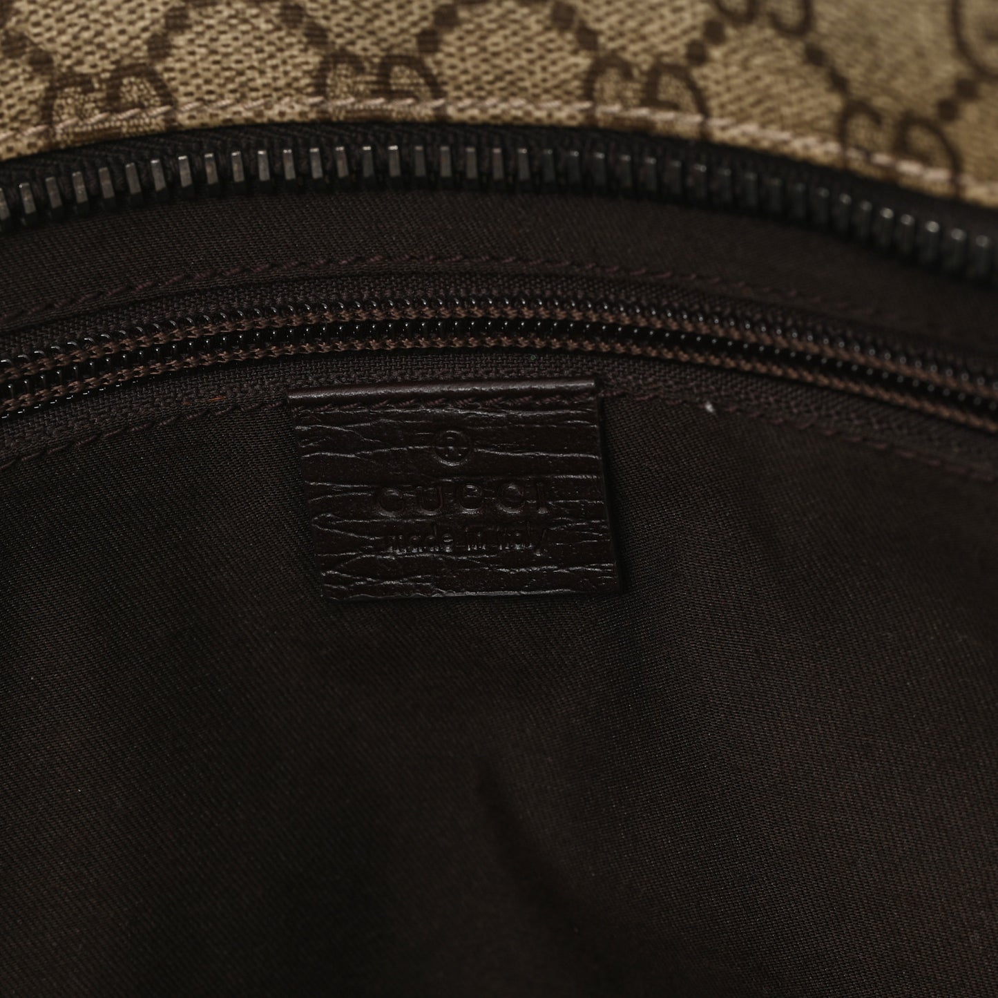 GG Plus Monogram Travel Bag Dark Brown