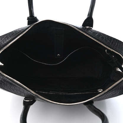 Saint Laurent Calfskin Crocodile Embossed Briefcase Black 4 of 4