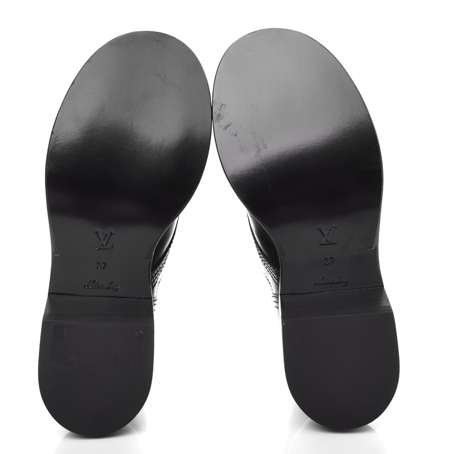 Calfskin Metropolis Flat Ranger Boots 37 Black