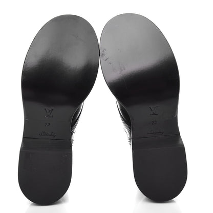 Louis Vuitton Calfskin Metropolis Flat Ranger Boots 37 Black 6 of 10
